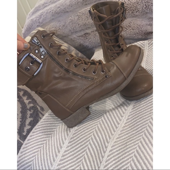 Guess Shoes - GUESS Lace Up Combat Boots